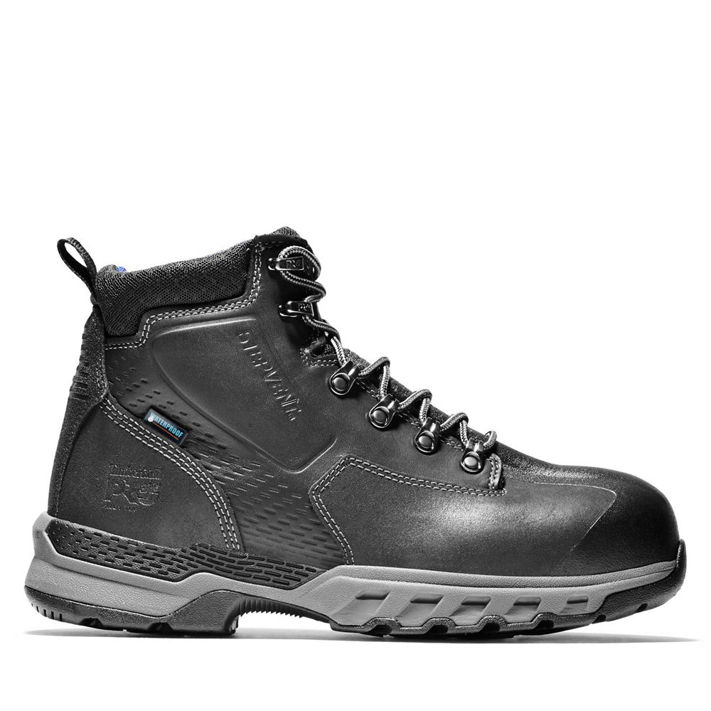 Bocanci Pro Timberland Barbati Negrii - Downdraft 6\" Alloy Toe - Romania - GSJVHX204